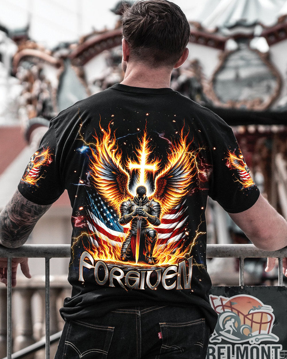 Forgiven Warrior Wings Men's All Over Print Shirt - Tlnt0703254
