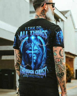 I Can Do All Things Cross Lion Wings Men's All Over Print Shirt - Tlnt1404252