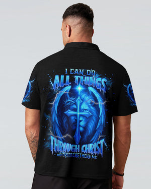 I Can Do All Things Cross Lion Wings Men's All Over Print Shirt - Tlnt1404252