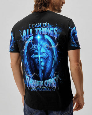 I Can Do All Things Cross Lion Wings Men's All Over Print Shirt - Tlnt1404252