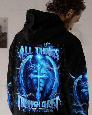I Can Do All Things Cross Lion Wings Men's All Over Print Shirt - Tlnt1404252