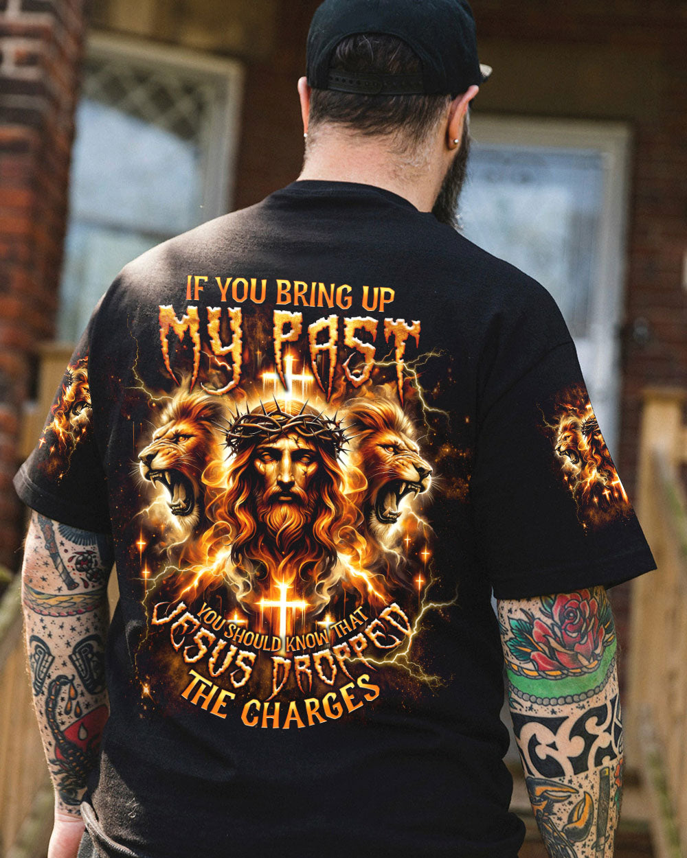 Jesus Dropped The Charges Lion Men's All Over Print Shirt - Tlnt1605241