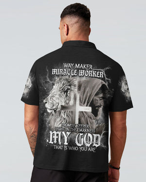 Way Maker Miracle Worker Cross Lion Men's All Over Print Shirt - Tlnt2005242