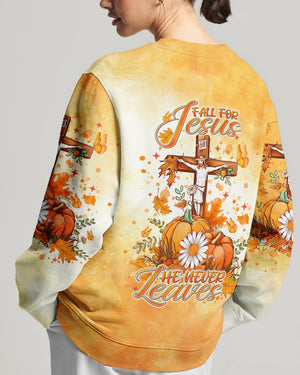 Fall For Jesus He Never Leaves Women's All Over Print Shirt - Tlnt2907242
