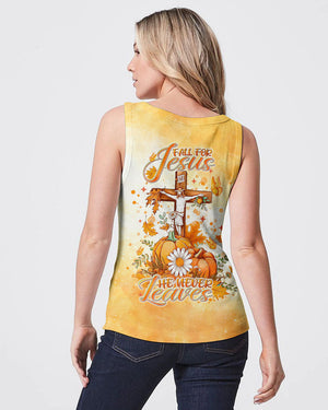Fall For Jesus He Never Leaves Women's All Over Print Shirt - Tlnt2907242