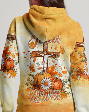 Fall For Jesus He Never Leaves Women's All Over Print Shirt - Tlnt2907242