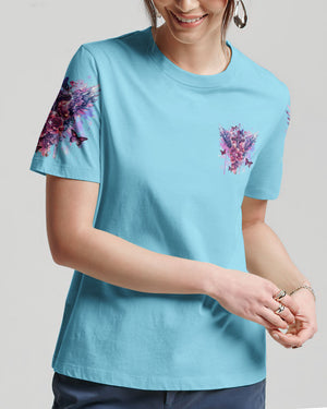 She Is Carried By His Grace Cross Wings Women's All Over Print Shirt - Tlnz0203244