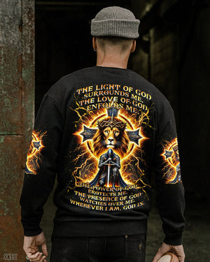 The Light Of God Surround Me Lion Warrior Men's All Over Print Shirt - Tlnz0212243