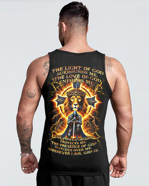 The Light Of God Surround Me Lion Warrior Men's All Over Print Shirt - Tlnz0212243