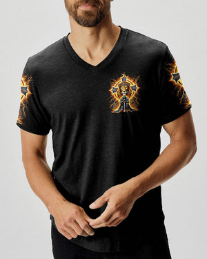 The Light Of God Surround Me Lion Warrior Men's All Over Print Shirt - Tlnz0212243