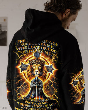 The Light Of God Surround Me Lion Warrior Men's All Over Print Shirt - Tlnz0212243