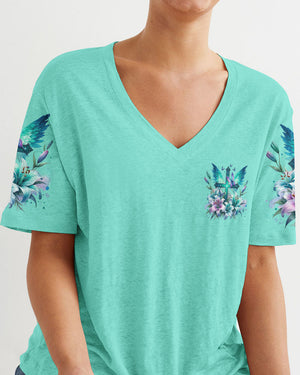 Don't Be Afraid Just Believe Cross Lilies Women's All Over Print Shirt - Tlnz0512234