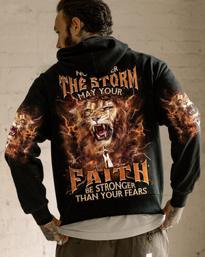 No Matter The Storm Lion Men's All Over Print Shirt - Tlnz0603252