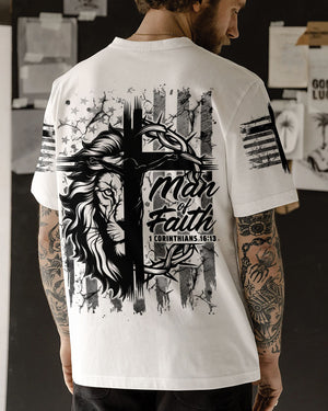 Man Of Faith Lion Men's All Over Print Shirt - Tlnz0611243