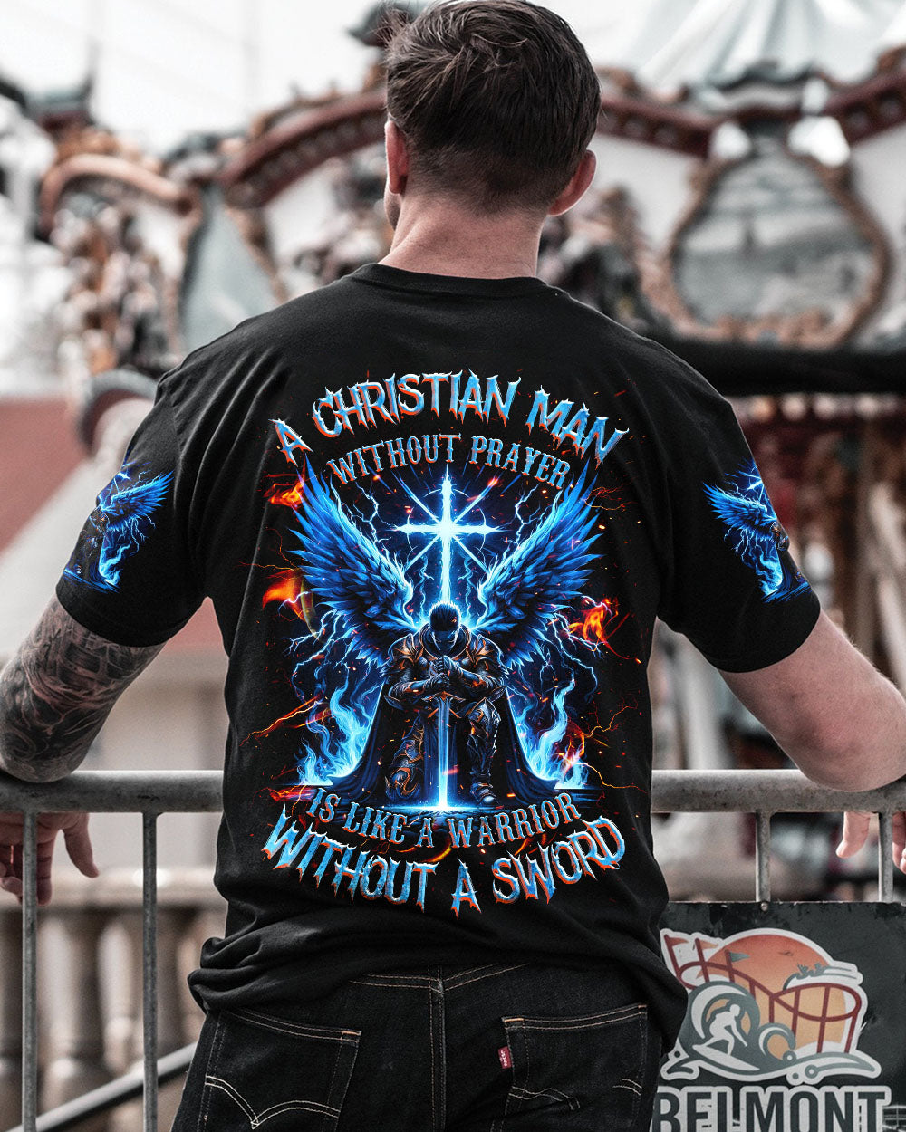 A Christian Man Without Prayer Warrior Men's All Over Print Shirt - Tlnz0705245