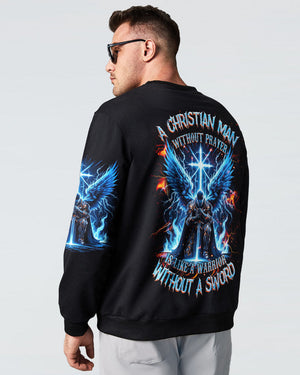 A Christian Man Without Prayer Warrior Men's All Over Print Shirt - Tlnz0705245