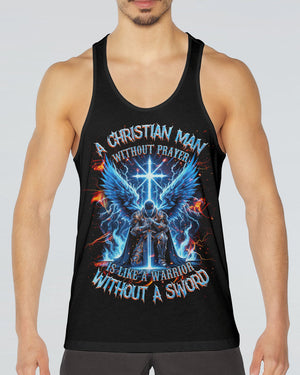 A Christian Man Without Prayer Warrior Men's All Over Print Shirt - Tlnz0705245