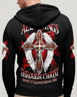 I Can Do All Things Cross Wings Men's All Over Print Shirt - Tlnz1504253
