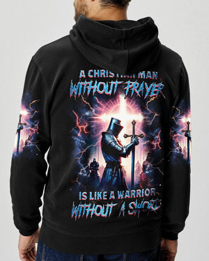A Christian Man Without Prayer Warrior Men's All Over Print Shirt - Tlnz1802254
