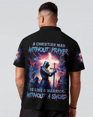 A Christian Man Without Prayer Warrior Men's All Over Print Shirt - Tlnz1802254