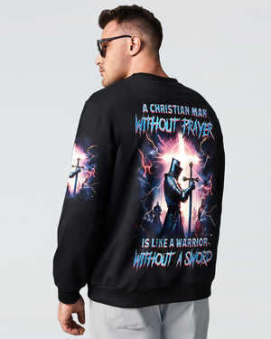 A Christian Man Without Prayer Warrior Men's All Over Print Shirt - Tlnz1802254
