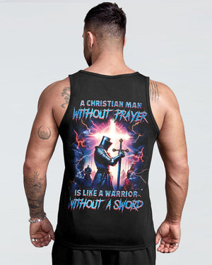 A Christian Man Without Prayer Warrior Men's All Over Print Shirt - Tlnz1802254