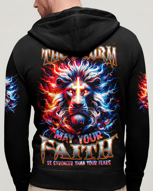 No Matter The Storm Lion Men's All Over Print Shirt - Tlnz2210244