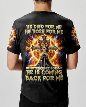 He Is Coming Back For Me Lion Warrior Men's All Over Print Shirt - Tlnz2412243