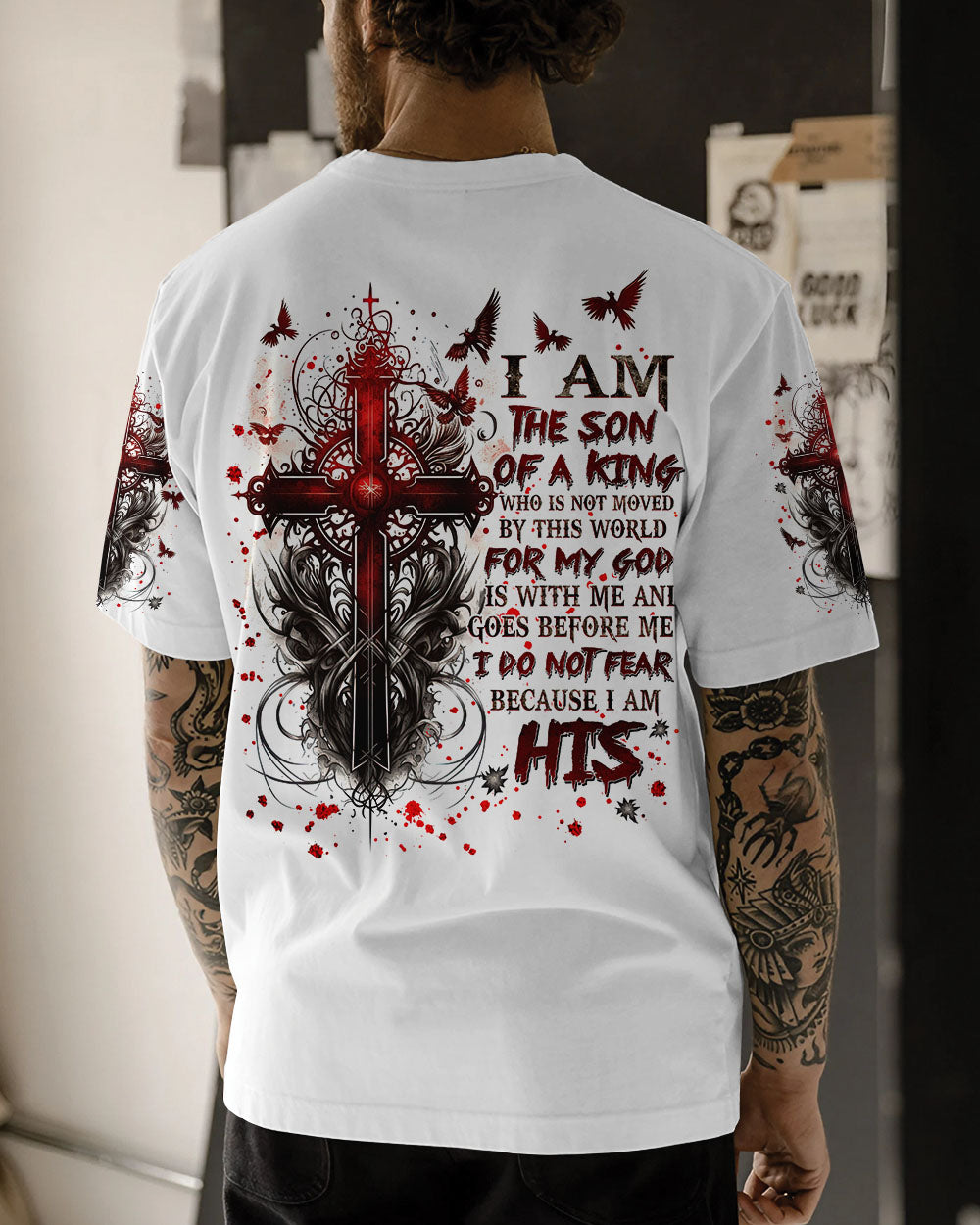 I Am The Son Of A King Cross Men's All Over Print Shirt - Tlnz2706243