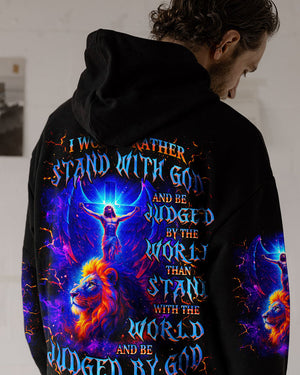 I Would Rather Stand With God Lion Men's All Over Print Shirt - Tlnz2708254