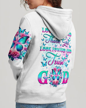 Look Back And Thank God Butterfly Women's All Over Print Shirt - Tlnz3101244