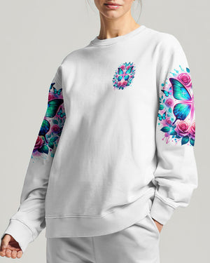 Look Back And Thank God Butterfly Women's All Over Print Shirt - Tlnz3101244