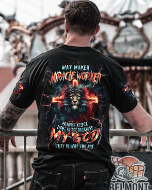 Way Maker Miracle Worker Cross Lion Men's All Over Print Shirt - Tlpq0305242