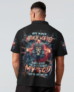 Way Maker Miracle Worker Cross Lion Men's All Over Print Shirt - Tlpq0305242