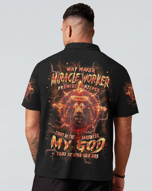 Way Maker Miracle Worker Cross Lion Men's All Over Print Shirt - Tlpq1904244