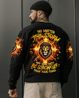 No Matter The Storm Lion Men's All Over Print Shirt - Tltr0512244
