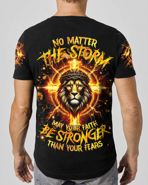No Matter The Storm Lion Men's All Over Print Shirt - Tltr0512244