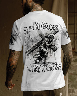 Not All Superheroes Wear Capes Mine Wore A Cross Men's All Over Print Shirt - Tltr1809243