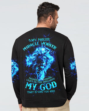 Way Maker Miracle Worker Cross Lion Men's All Over Print Shirt - Tltw1304245