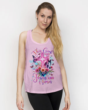 Runs On Jesus And Horses Women's All Over Print - Tltw1812233