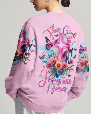 Runs On Jesus And Horses Women's All Over Print - Tltw1812233