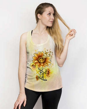 Faith Sunflowers Women's All Over Print Shirt - Tltw1906243