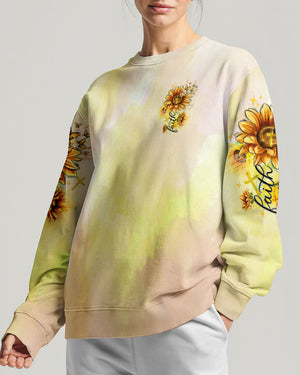 Faith Sunflowers Women's All Over Print Shirt - Tltw1906243