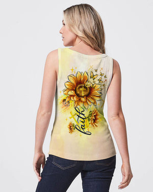 Faith Sunflowers Women's All Over Print Shirt - Tltw1906243