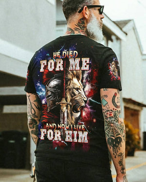 He Died For Me Lion Warrior Men's All Over Print Shirt - Tltw2702252