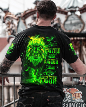 Let Your Faith Be Bigger Than Your Fear Lion Men's All Over Print Shirt - Tltw2808253