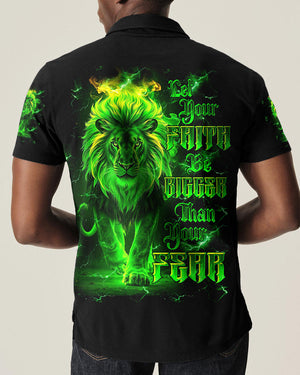Let Your Faith Be Bigger Than Your Fear Lion Men's All Over Print Shirt - Tltw2808253
