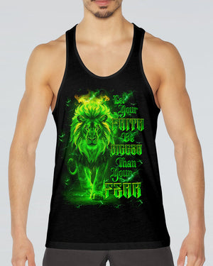 Let Your Faith Be Bigger Than Your Fear Lion Men's All Over Print Shirt - Tltw2808253