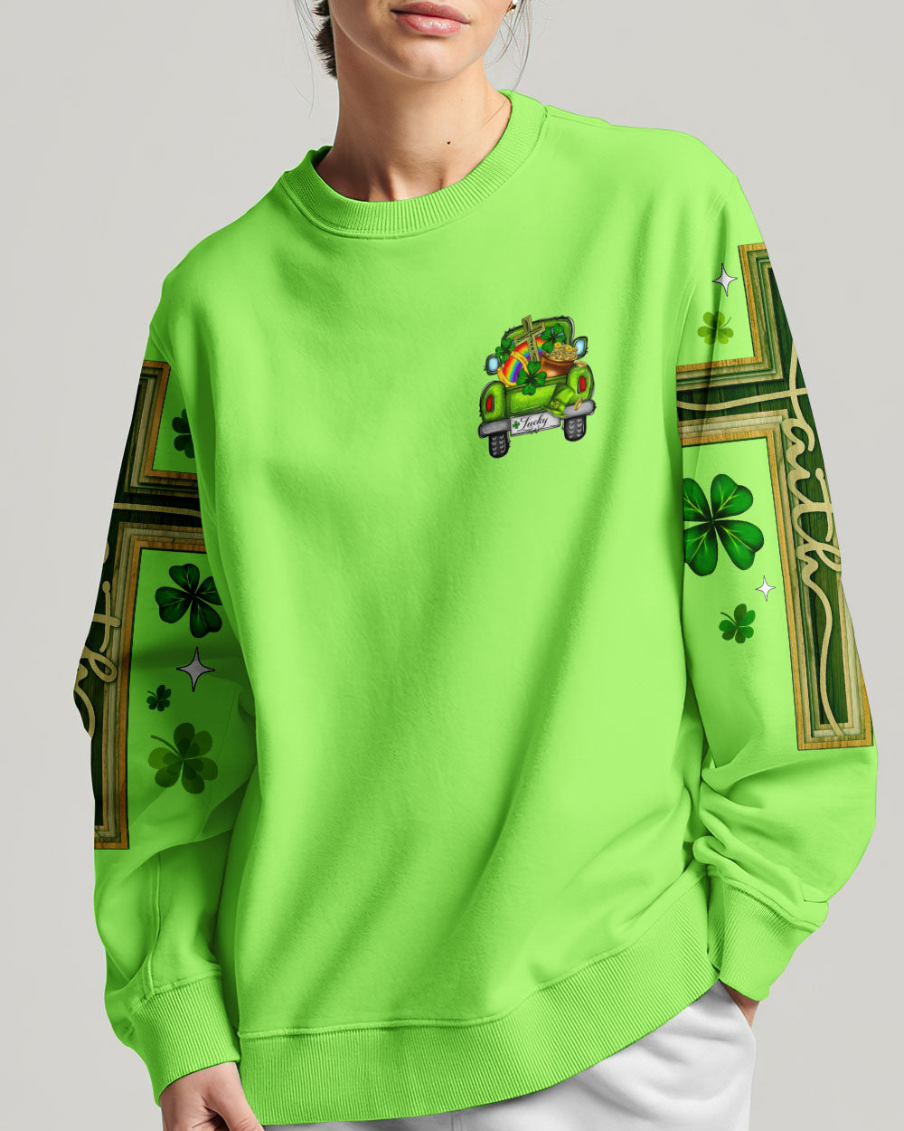 Jesus Take The Wheel Patrick's Day Women's All Over Print Shirt - Ty0301242