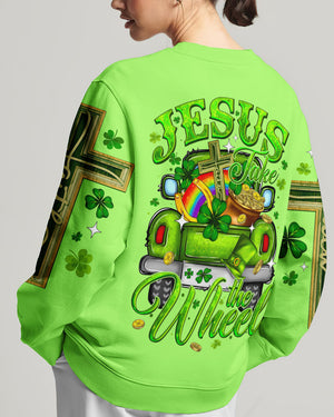 Jesus Take The Wheel Patrick's Day Women's All Over Print Shirt - Ty0301242